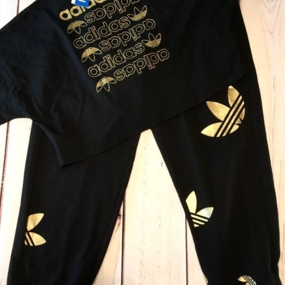 New adidas black / gold t-shirt womens - Picture 7 of 7